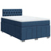 Pat box spring cu saltea, albastru, 120x200 cm, textil - WALTI WALTI