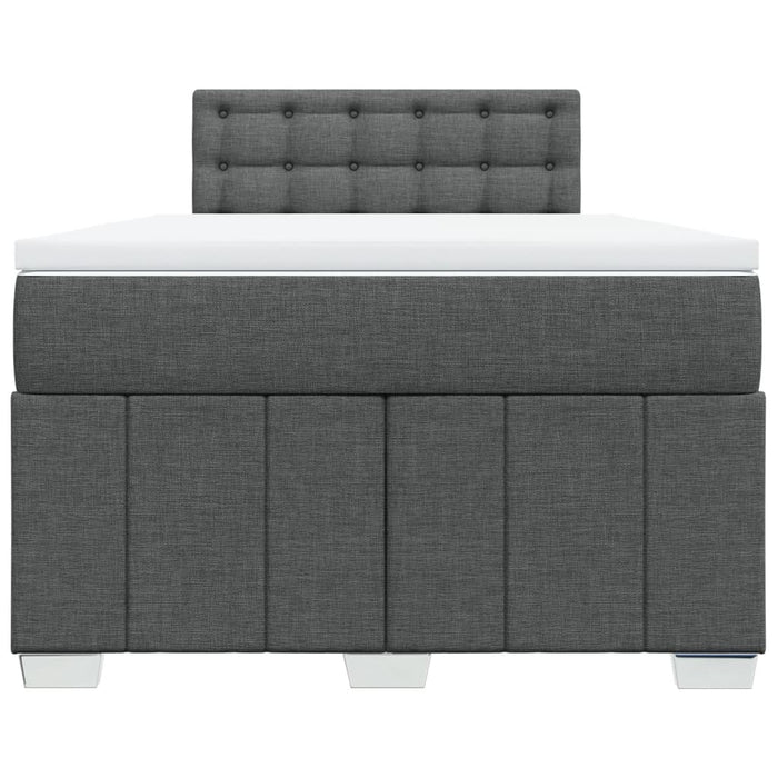 Pat box spring cu saltea, gri închis, 120x200 cm, textil - WALTI WALTI