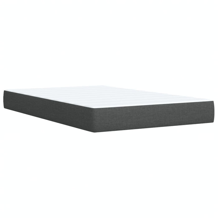 Pat box spring cu saltea, gri închis, 120x200 cm, textil - WALTI WALTI