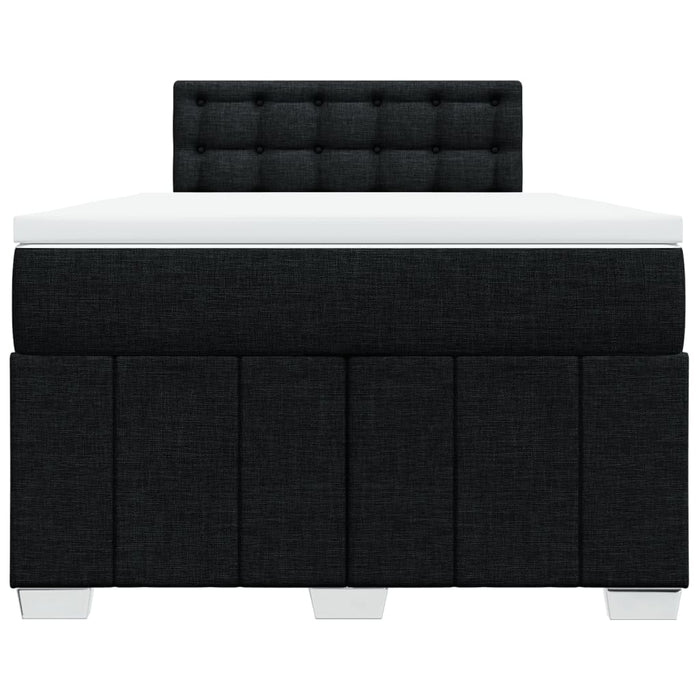 Pat box spring cu saltea, negru, 120x200 cm, textil - WALTI WALTI