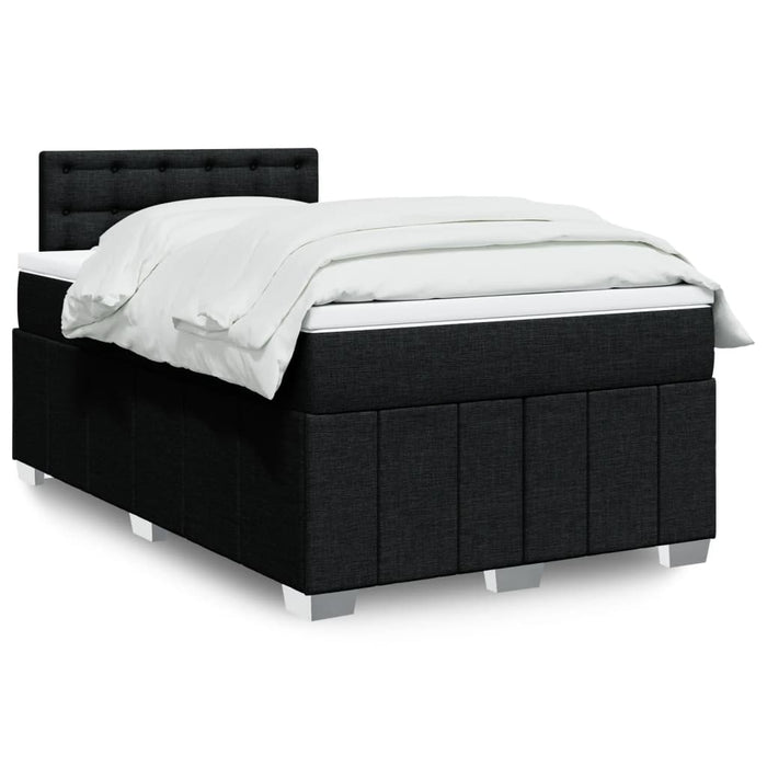 Pat box spring cu saltea, negru, 120x200 cm, textil - WALTI WALTI