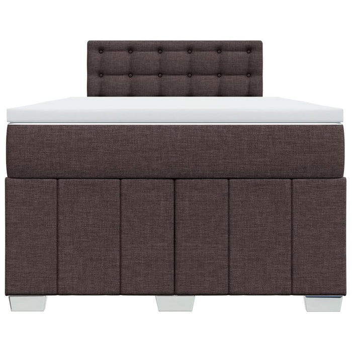 Pat box spring cu saltea, maro închis, 120x200 cm, textil - WALTI WALTI