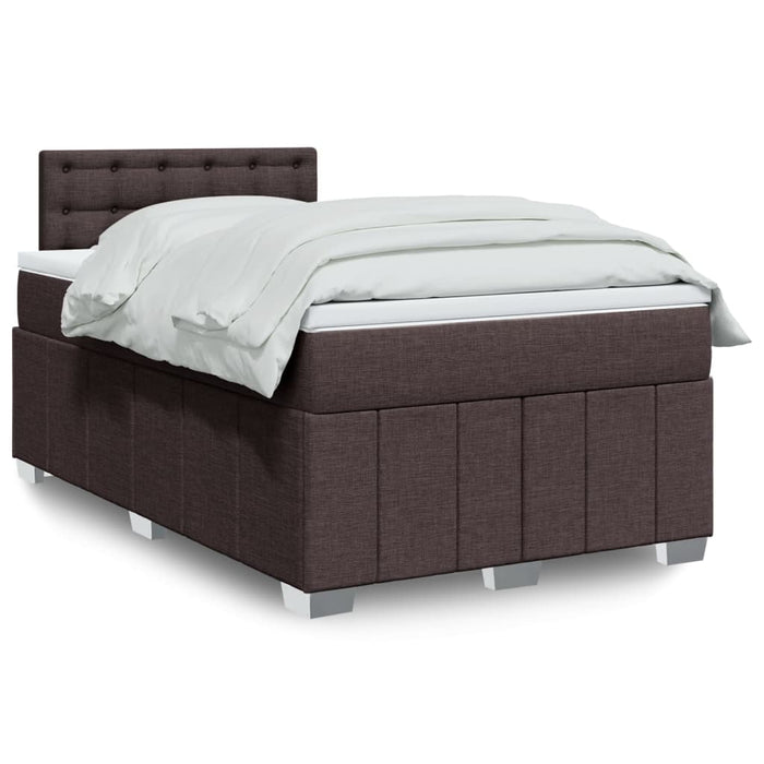 Pat box spring cu saltea, maro închis, 120x200 cm, textil - WALTI WALTI