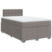 Pat box spring cu saltea, gri taupe, 120x200 cm, textil - WALTI WALTI