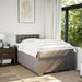Pat box spring cu saltea, gri taupe, 120x200 cm, textil - WALTI WALTI