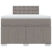 Pat box spring cu saltea, gri taupe, 120x200 cm, textil - WALTI WALTI