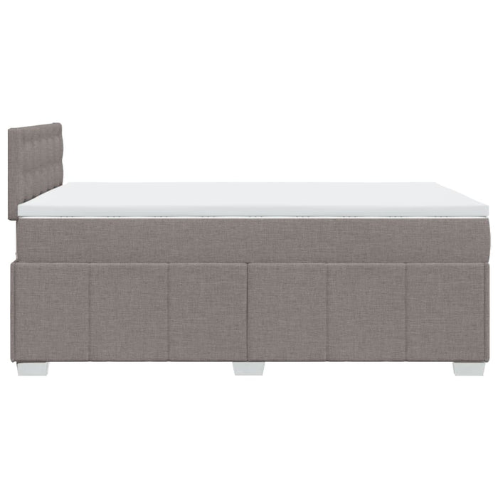 Pat box spring cu saltea, gri taupe, 120x200 cm, textil - WALTI WALTI