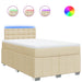 Pat box spring cu saltea, crem, 120x200 cm, textil - WALTI WALTI