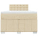 Pat box spring cu saltea, crem, 120x200 cm, textil - WALTI WALTI