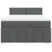 Pat box spring cu saltea, gri închis, 140x190 cm, textil - WALTI WALTI