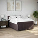 Pat box spring cu saltea, maro închis, 140x200 cm, textil - WALTI WALTI