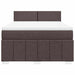 Pat box spring cu saltea, maro închis, 140x200 cm, textil - WALTI WALTI