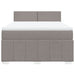 Pat box spring cu saltea, gri taupe, 140x200 cm, textil - WALTI WALTI