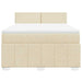 Pat box spring cu saltea, crem, 140x200 cm, textil - WALTI WALTI