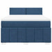 Pat box spring cu saltea, albastru, 140x200 cm, textil - WALTI WALTI
