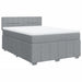 Pat box spring cu saltea, gri deschis, 140x190 cm, textil - WALTI WALTI