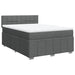 Pat box spring cu saltea, gri închis, 140x190 cm, textil - WALTI WALTI
