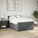 Pat box spring cu saltea, gri închis, 140x190 cm, textil - WALTI WALTI