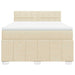 Pat box spring cu saltea, crem, 140x200 cm, textil - WALTI WALTI