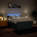 Pat box spring cu saltea, albastru, 140x200 cm, textil - WALTI WALTI