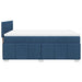 Pat box spring cu saltea, albastru, 140x200 cm, textil - WALTI WALTI