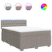 Pat box spring cu saltea, gri taupe, 140x200 cm, textil - WALTI WALTI