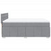 Pat box spring cu saltea, gri deschis, 140x190 cm, textil - WALTI WALTI