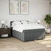 Pat box spring cu saltea, gri închis, 140x190 cm, textil - WALTI WALTI