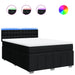 Pat box spring cu saltea, negru, 140x190 cm, textil - WALTI WALTI