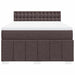 Pat box spring cu saltea, maro închis, 140x200 cm, textil - WALTI WALTI