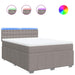 Pat box spring cu saltea, gri taupe, 140x200 cm, textil - WALTI WALTI