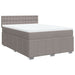 Pat box spring cu saltea, gri taupe, 140x200 cm, textil - WALTI WALTI