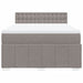 Pat box spring cu saltea, gri taupe, 140x200 cm, textil - WALTI WALTI