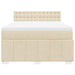 Pat box spring cu saltea, crem, 140x200 cm, textil - WALTI WALTI