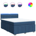 Pat box spring cu saltea, albastru, 140x200 cm, textil - WALTI WALTI