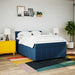 Pat box spring cu saltea, albastru, 140x200 cm, textil - WALTI WALTI