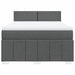 Pat box spring cu saltea, gri închis, 140x200 cm, textil - WALTI WALTI