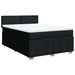 Pat box spring cu saltea, negru, 140x200 cm, textil - WALTI WALTI