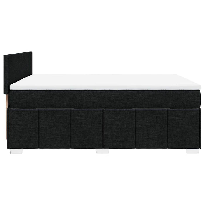 Pat box spring cu saltea, negru, 140x200 cm, textil - WALTI WALTI