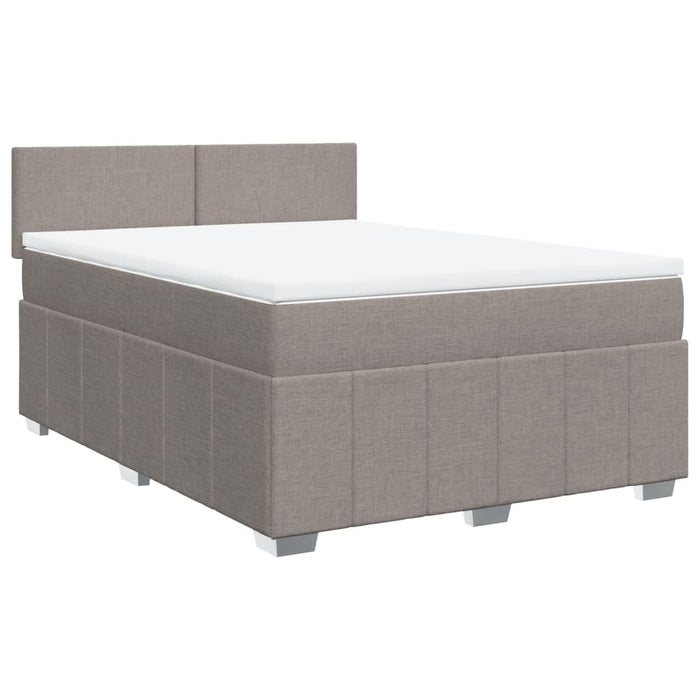 Pat continental cu saltea gri taupe 140x200 cm material textil - WALTI WALTI