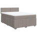 Pat continental cu saltea gri taupe 140x200 cm material textil - WALTI WALTI