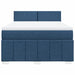 Pat continental cu saltea, albastru, 140x200cm, material textil - WALTI WALTI