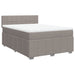Pat continental cu saltea gri taupe 140x200 cm material textil - WALTI WALTI