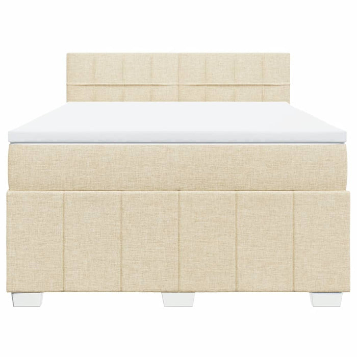 Pat continental cu saltea, crem, 140x200 cm, material textil - WALTI WALTI