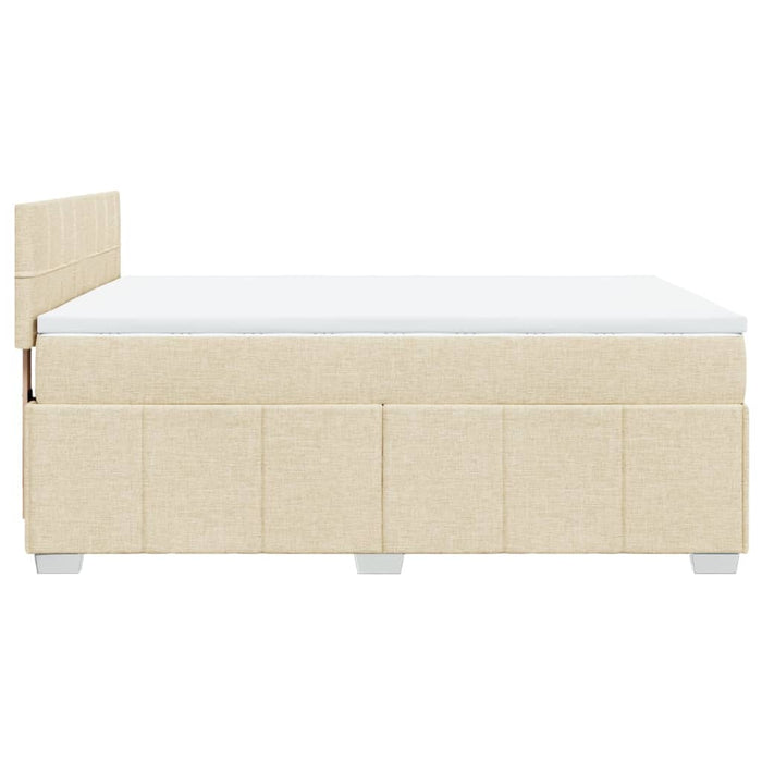 Pat continental cu saltea, crem, 140x200 cm, material textil - WALTI WALTI