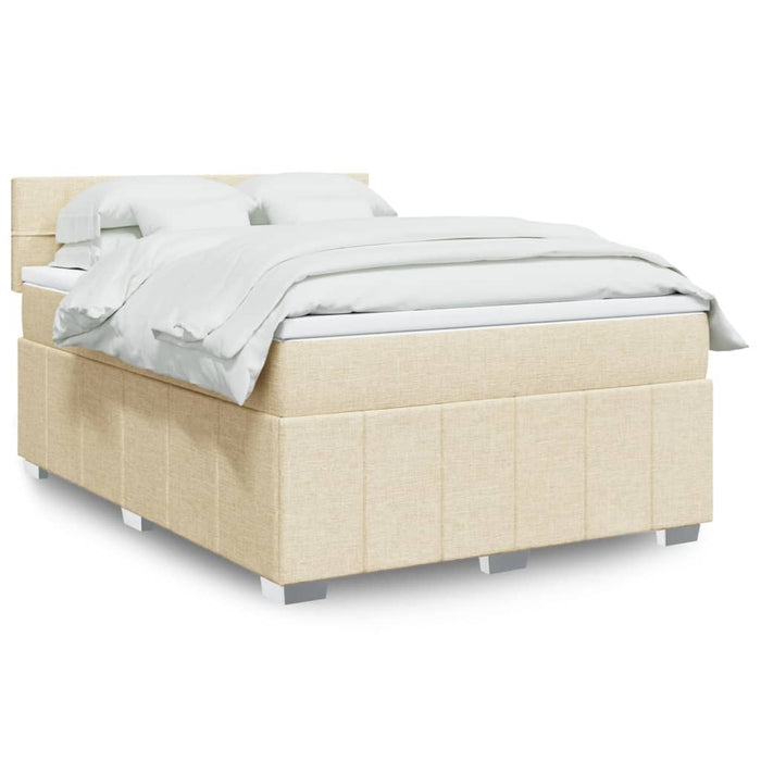 Pat continental cu saltea, crem, 140x200 cm, material textil - WALTI WALTI