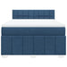 Pat continental cu saltea, albastru, 140x200cm, material textil - WALTI WALTI