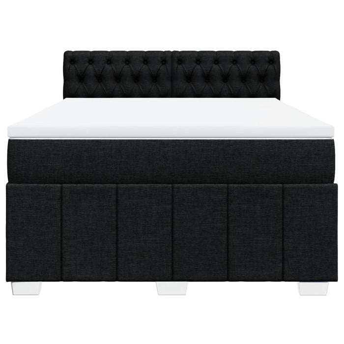 Pat box spring cu saltea, negru, 140x200 cm, textil - WALTI WALTI