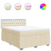 Pat continental cu saltea, crem, 140x200 cm, material textil - WALTI WALTI