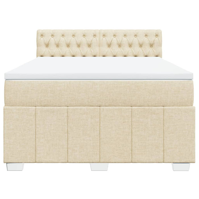 Pat continental cu saltea, crem, 140x200 cm, material textil - WALTI WALTI